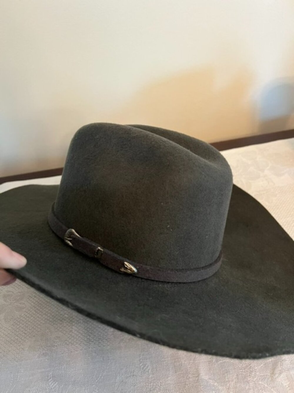 Justin XXX Western Headwear Cowboy Hat Size 54 - 6 3/4 Dark Gray